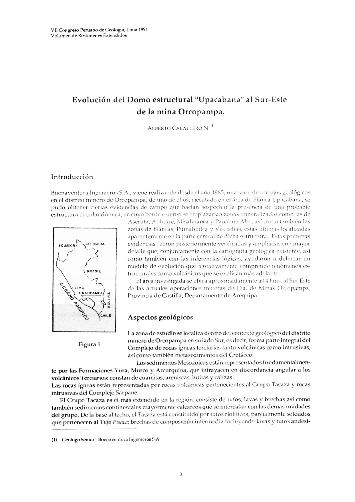 Publicación Especial N° 12: Memorias del Congreso Peruano de Geología